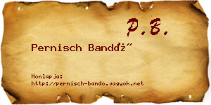 Pernisch Bandó névjegykártya